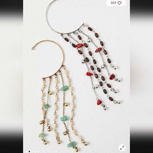 NWT - Free People, Distractions Ear Party, Gold/Jade/Neutral -$30 - Picture 5 of 7